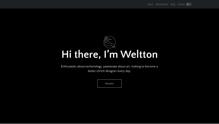 Oldest hero section of portfolio